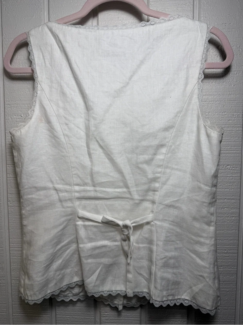 Reformation Amela Linen Top White Size 6 - Picture 3 of 10